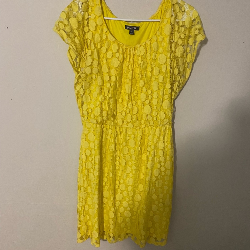 Relativity Yellow Lace Dress